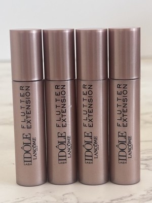 4x Lancome Lash Idole Flutter Extension Mascara Deluxe Sample, 01 True  Black 2ml