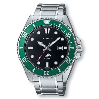 CASIO MDV106DD-1A3V Sports 200m Stainless Steel Green Watch