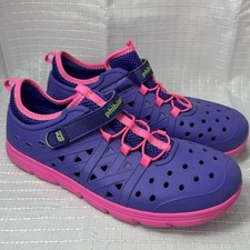 Stride Rite Girls Sz 5 Phibian Play Purple Pink Waterproof Water Shoes Sandals