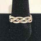 Vintage Taxco Mexico 925 Sterling Silver Braided Woven Band Ring Sz 10.5 - 5.27g