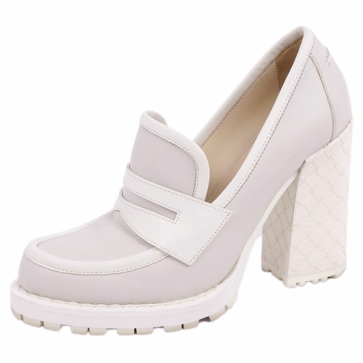 Bottega Veneta Pumps Loafer Heels Intrecciato Leather Shoes Women's Used MOLO-0