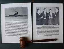 1960 Chicago Illinois Civil War Rebel Ironclad CSS Nashville Relic Wood Gavel --