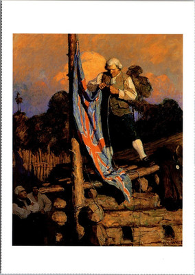 N.C. Wyeth Postcard Captain Smollet Defies the Mutineers (1911) Treasure Island