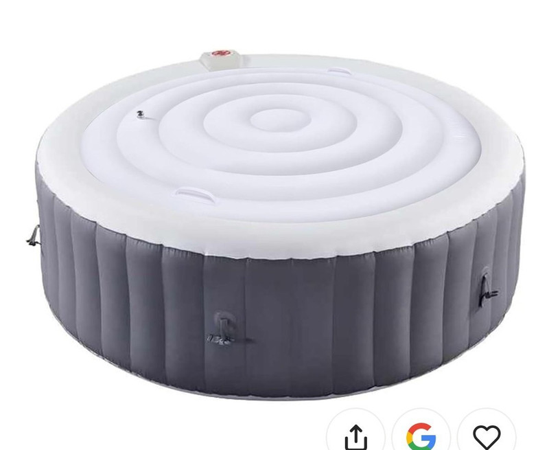 4.5 Ft Round Inflatable Hot Tub Cover Energy Saving Protective Lid for Pools