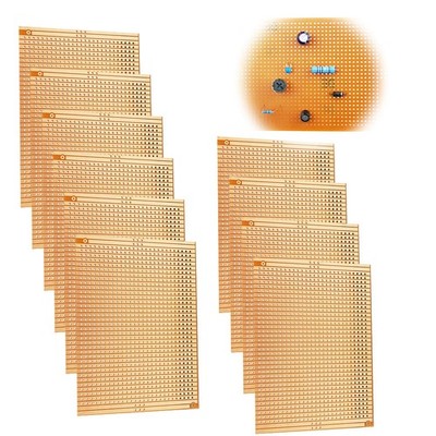 YUNGUI 10 Pieces 73mm x 100mm Circuit Board Copper Strip Board,957 Holes PCB...