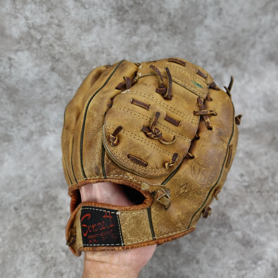 Guante de béisbol de colección Sonnett Bob Purkey EE. UU. cuero marrón derecho Foto 2 de 4