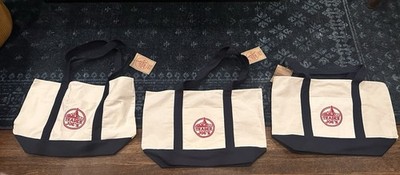 Trader Joes Mini Canvas Tote Bag Set of 3  NEW UNUSED