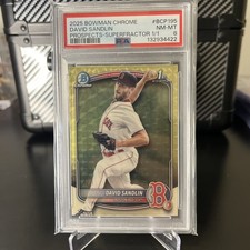 2025 Bowman Chrome DAVID SANDLIN 1st Bowman Superfractor 1/1 Red Sox
