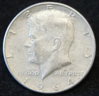 1964D Kennedy SILVER Half Dollar 90% Silver in VF Condition!