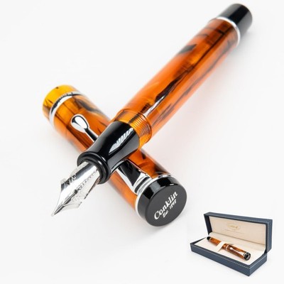 Conklin Duragraph Fountain Pen Amber - Stub Nib, Premium Writing