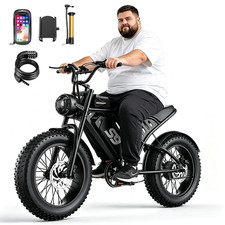 2500W Electric Bike for Adults 28 MPH 16" Fat Tire 65-Miles Range 48V 20Ah EBike