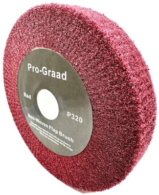 6  x 1  x 1  Arbor Red Bench Grinder Polishing Wheel, 320 Grit, Tight Weave