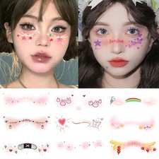 Water Activated Face Decals Temporary Tattoos For Kids And Adults Party Fun