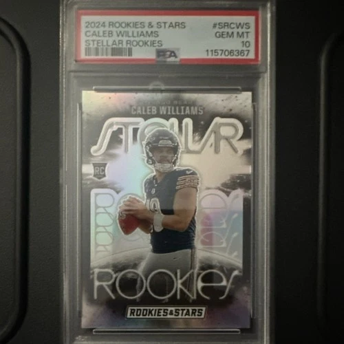 Panini 2024 Rookies & Stars Stellar Rookies Caleb Williams Silver SR-CWS RC PSA…