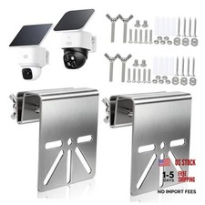 2 Pcs Gutter Mount Bracket for Eufy Security SoloCam S340/E30, Stainless Steel