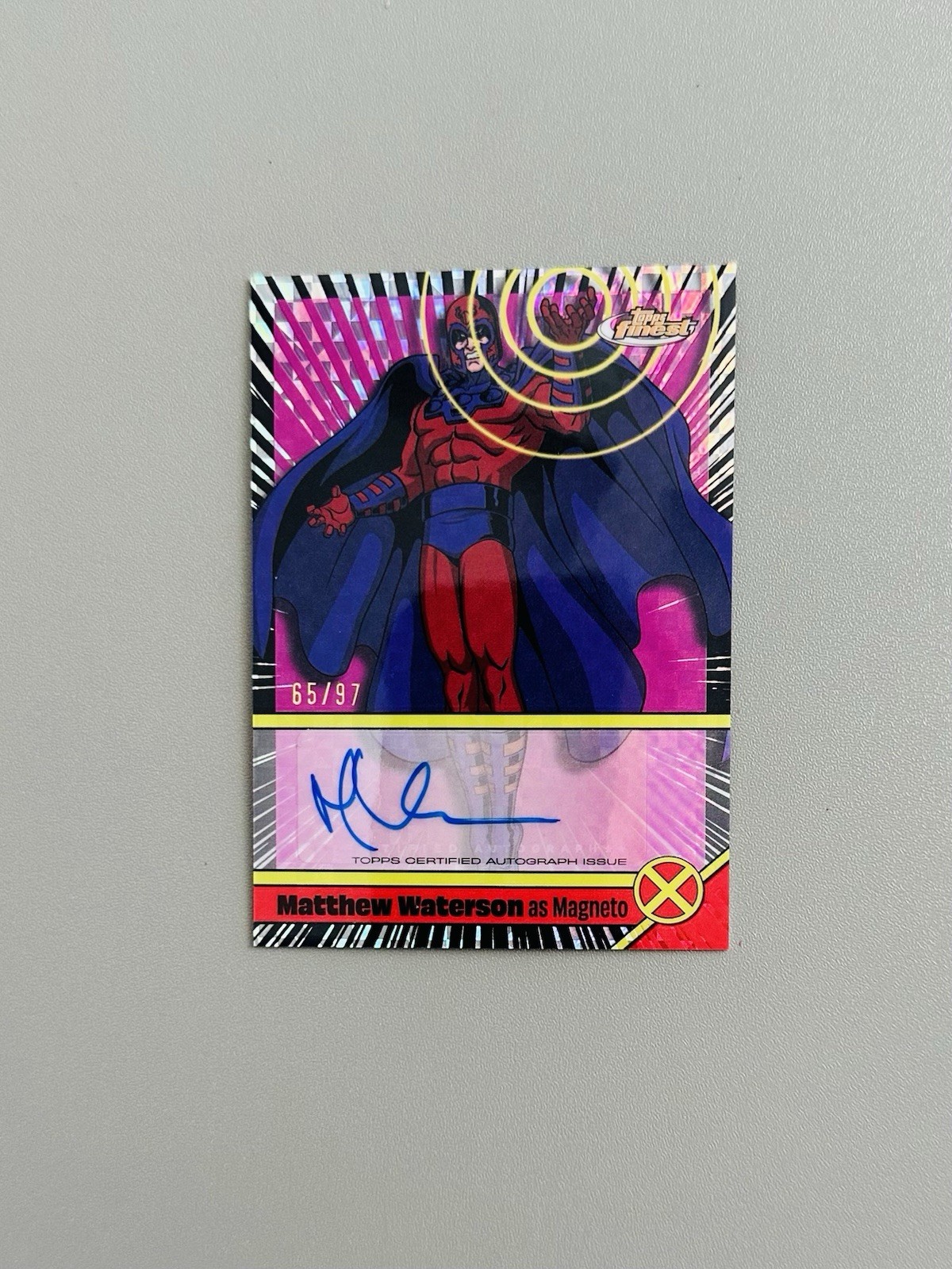 Matthew Waterson Magneto Auto 2025 Topps Finest X-Men '97 Voice Actor #VA-MW