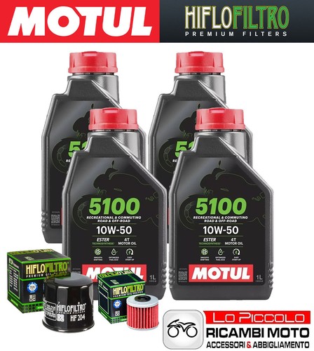 Kit Tagliando Completo Per Honda CBR 600 F (PC41J) Dal 2011 Al 2013 – Olio Motore 4 LT 5100 10W40 + Filtro Olio E Filtro Aria