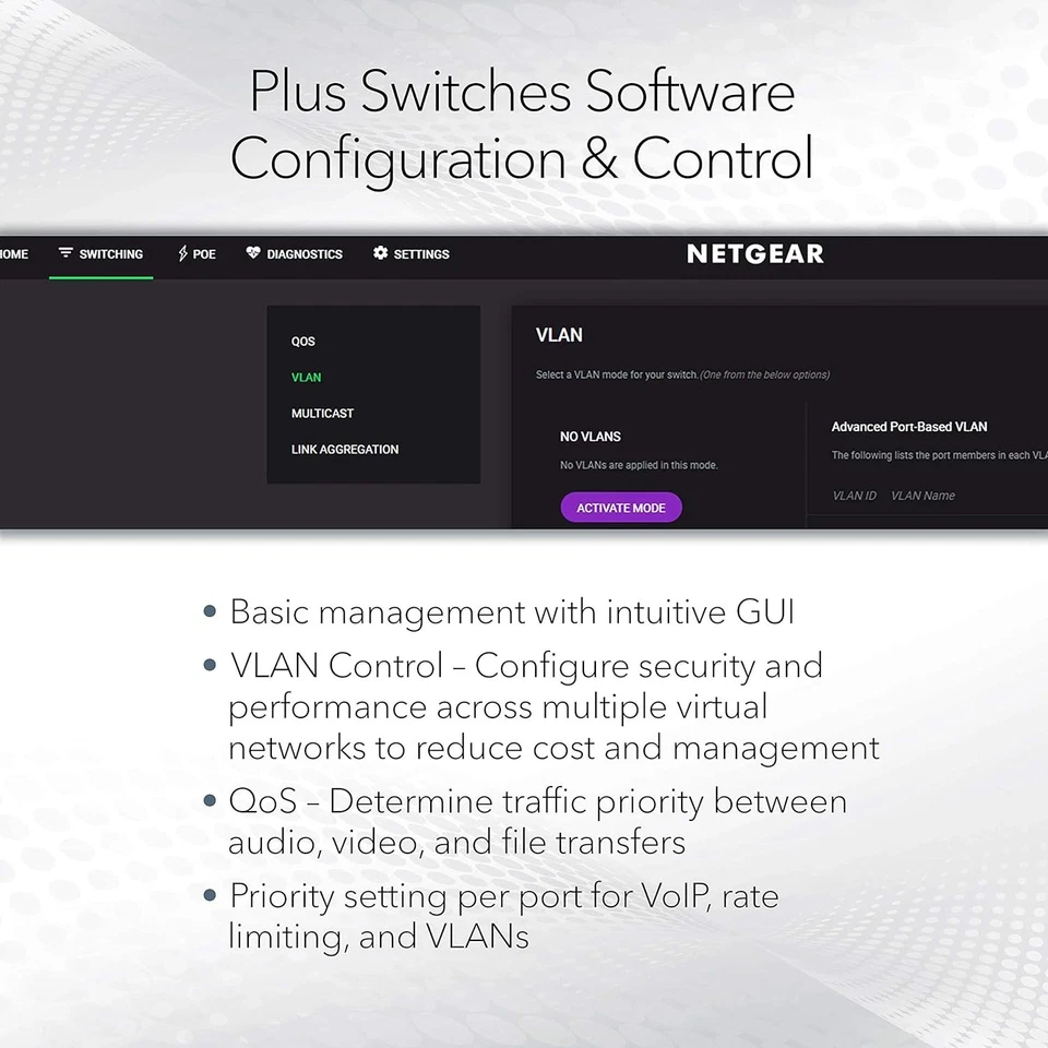 NETGEAR PoE Switch 8 Port Gigabit Ethernet Plus Network Switch (GS308EPP) - with - Image 2 of 4
