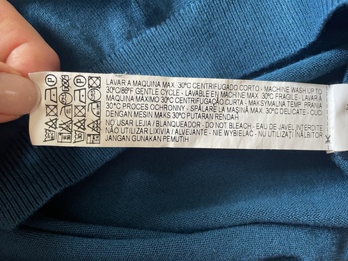 Zara Rollkragen Pullover Langarm Türkis Stretch Herren Gr. S " - Bild 4 von 5