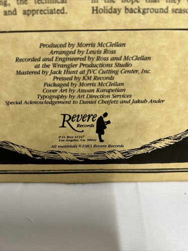 A Collection Of Favorite Christmas Carols Instrumentally Performed 1983 Vinyl - Picture 4 of 5