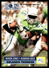 1991 Pro Set World League WLAF MYRON JONES #114 Orlando Thunder Set Break