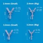 Y-Piece Hose Pipe Tube Connector Plastic Y-Shaped Joint 3 Point Joiner 2.4-15mm