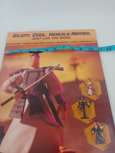 Extremely RARE Samurai Jack 17" X 11" Action Figure Advertisement Poster Board - Picture 5 of 5