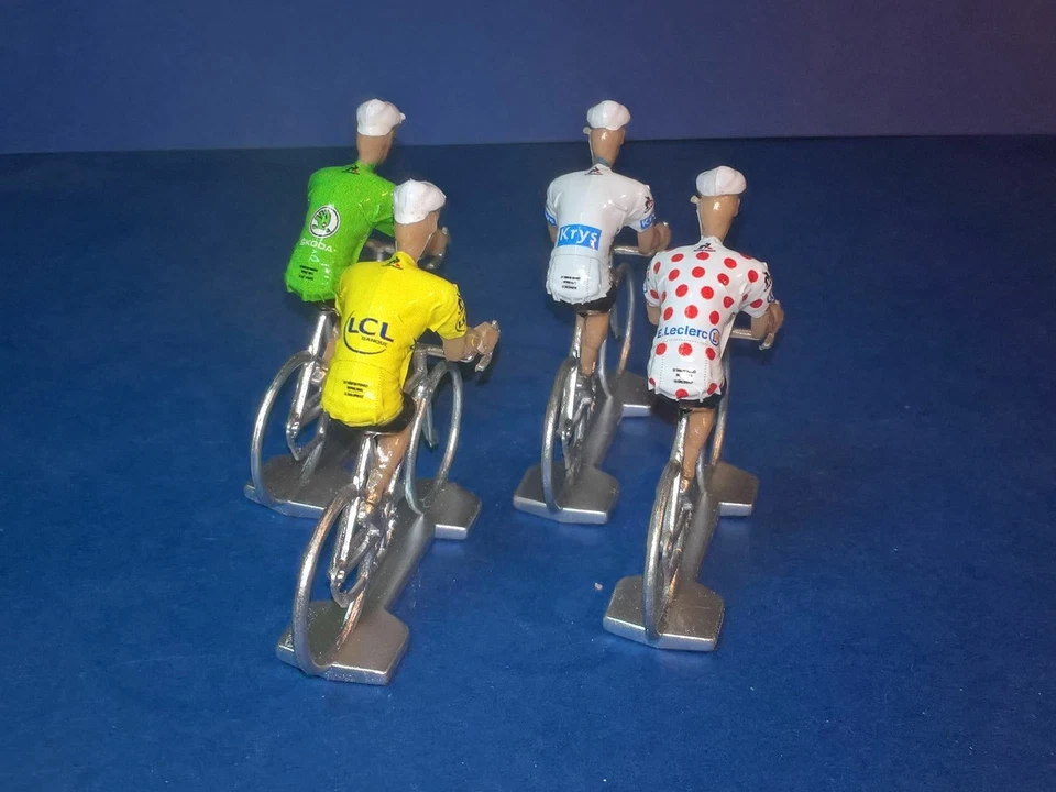 Lot de 4 cyclistes Tour de France 2020-2021 - Maillots neutres des leaders - Photo 1/1