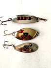 Lot of 3 vintage spoons- 1 Lucky Strike, 1 Red Eye Wiggler, 1 Flasheye  — photo 1