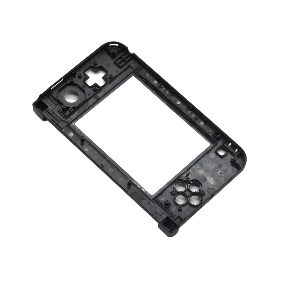 Nintendo 3DS XL Replacement Hinge Black Bottom Middle Shell Housing with lock - Image 2 of 3