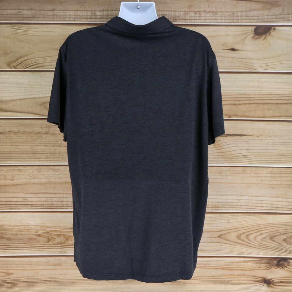 Camisa polo de golf Falls Creek para hombre talla XXL gris oscuro jaspeado 100 % poliéster Foto 2 de 4