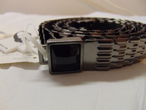 Nine West Gray Faux Snake Skin Silver Linked Belt Sz Medium  display picture 2