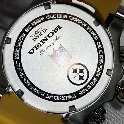 INVICTA 33085 NFL 52mm Venom Gen III Swiss Quartz Chrono Strap