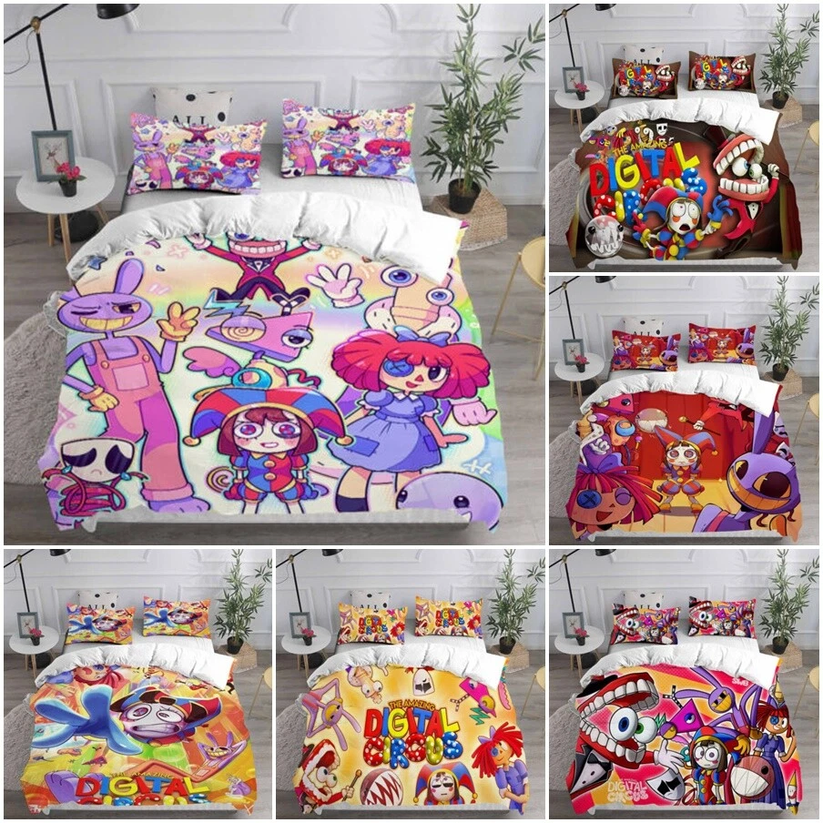 3D THE AMAZING DIGITAL CIRCUS Bedding Set Clown Quilt Duvet Cover Pillowcase UK