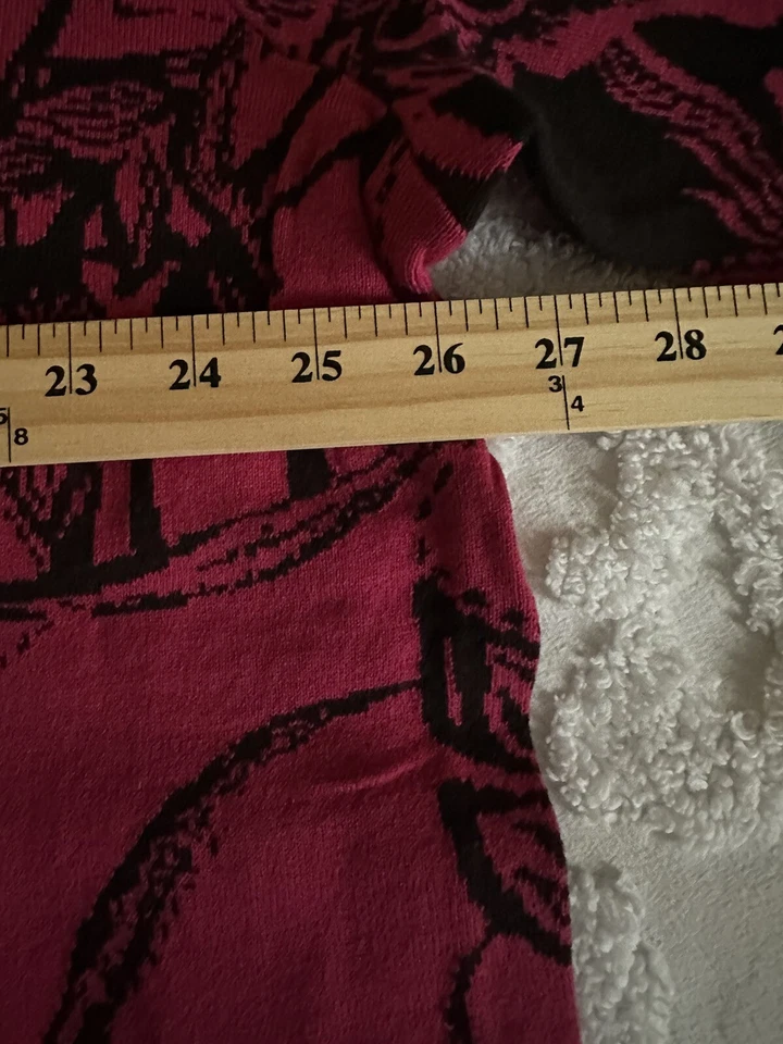 Dennis Basso Berry and Black Cardigan size 3x Button Down NEW - Image 4 of 4