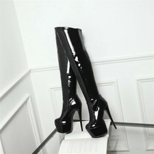 Stivali Pelle Sexy Discoteca Tacchi Alti  sopra Al Ginocchio  37 38 39 40 41 