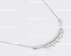 14k Solid White Gold  Natural Diamond  Necklace 18 inches 0.49 ct — photo 3