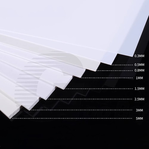 ABS Sheet Styrene Plastic Board Panel 0.5-5mm White Model Craft DIY Cut to Size - Picture 4 of 17