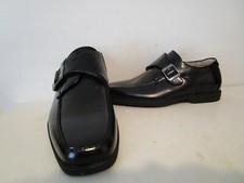 Florsheim Kids Boys Reveal Monk Strap Jr Leather Dress Formal Shoes Black Sz 5.5