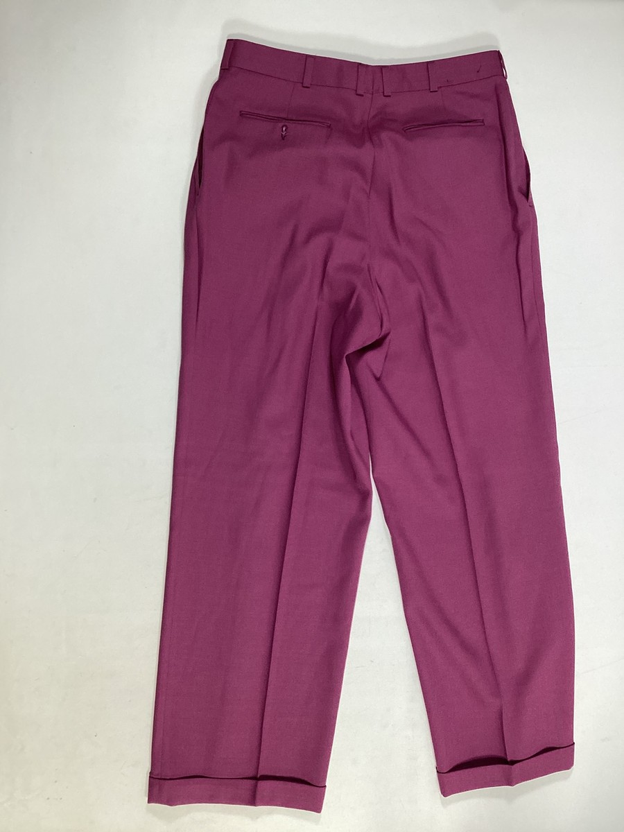 Mens Unbranded Pink Magenta Dress Pants Size 32x29 EUC | eBay