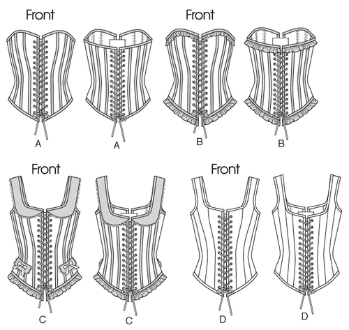 Butterick Sewing Pattern 5662, Reproduction Corsets, Size 6 - 14, New - Bild 2 von 2