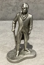 Vintage 1973 Hudson Pewter James Madison 3” Figurine