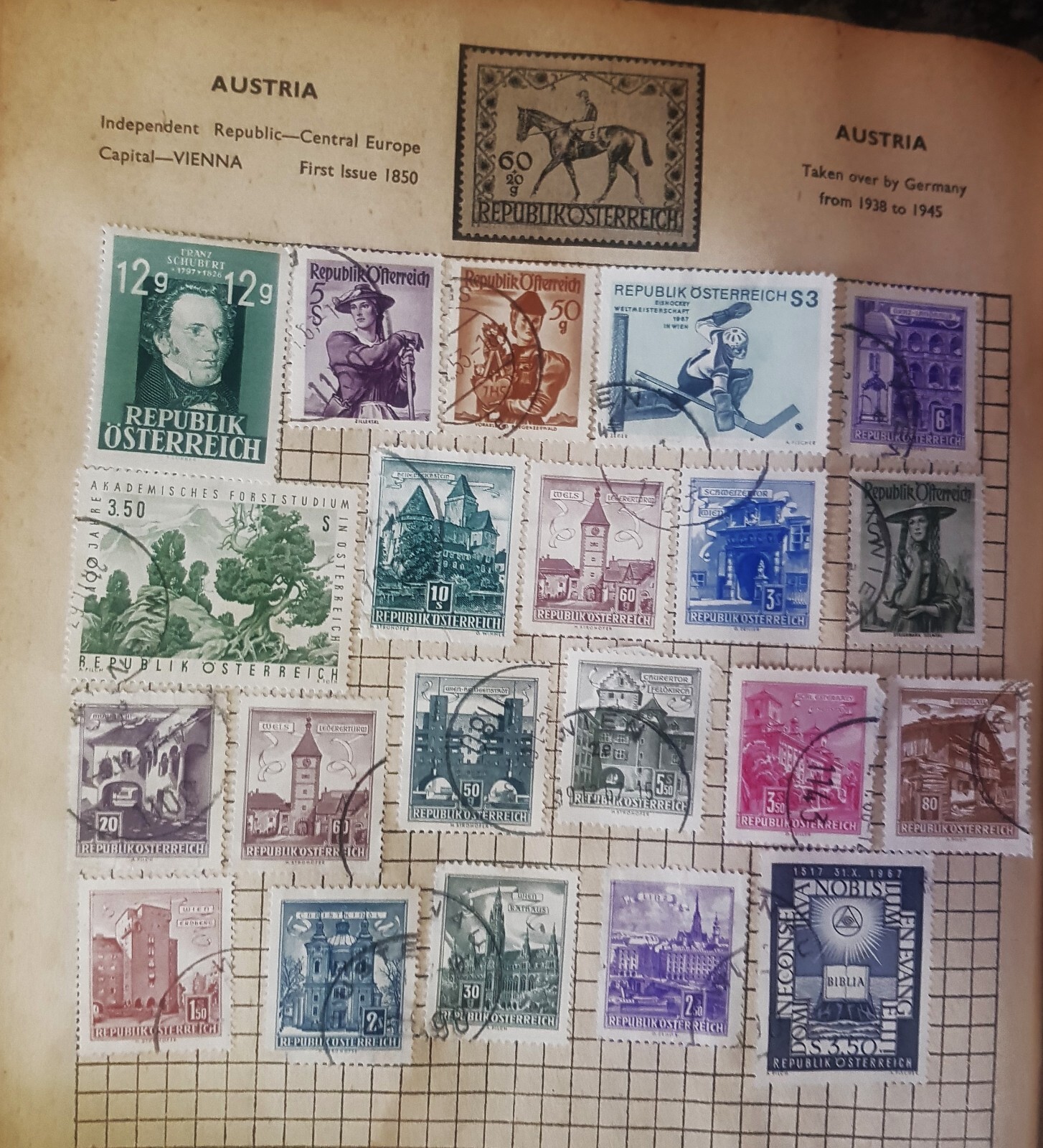 Ace Golden Eagle Stamp Collection Book with Extensive Vintage Stamp