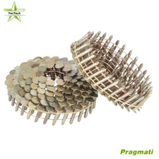 7200 × 3/4" × 0.12" 15 Degree Galvanized Coil Roofing Nail Head Diameter 3/8"