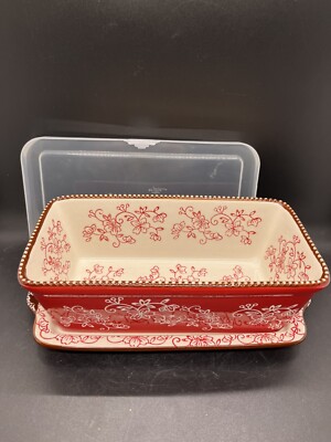 Plat à Pâtisserie Temptations By Tara – 1QT – Bord Ondulé – Motif Dentelle Florale – Multicolore