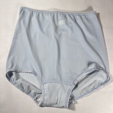 Classic Bali Blue Nylon Spandex Panties Briefs w/Large Gusset Roomy Size 8