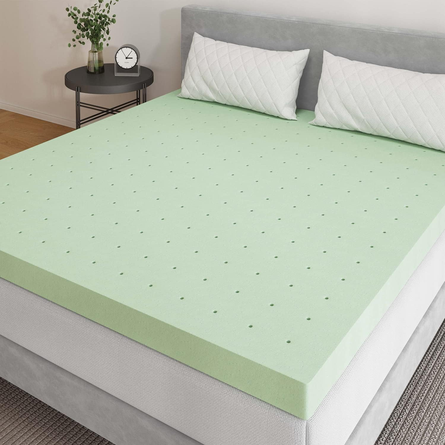 Mattress Topper Queen, High Density 4 Inch Memory Foam Mattress Topper with Gel