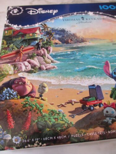 1,000 Piece Disney/ Puzzle "Lilo & Stitch " Ceaco 26.6"x 19"Thomas Kinkade - Picture 2 of 4
