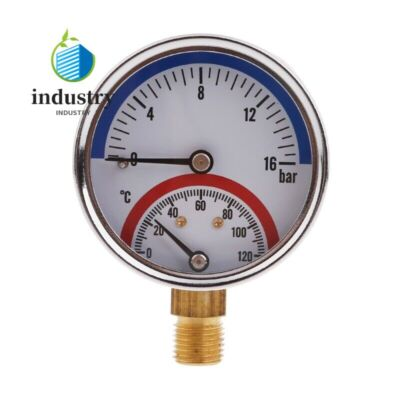 #ad Thermal Pressure Gauge Thermo manometer Boiler Temperature Pressure Gauge $28.09