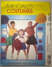 McCalls Sewing Pattern 3759 Child's Cheerleader Costume Halloween Retro Sporty